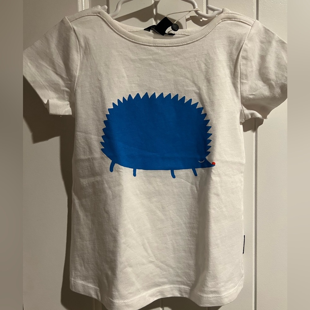 Marimekko Kids White Shirt with Blue Hedgehog